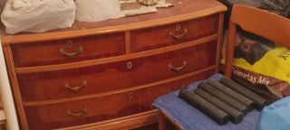 Espejo antiguo con figuras porcelana