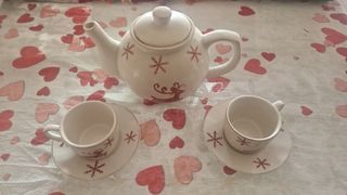 Set teiera tazzine Natale Ceramics
