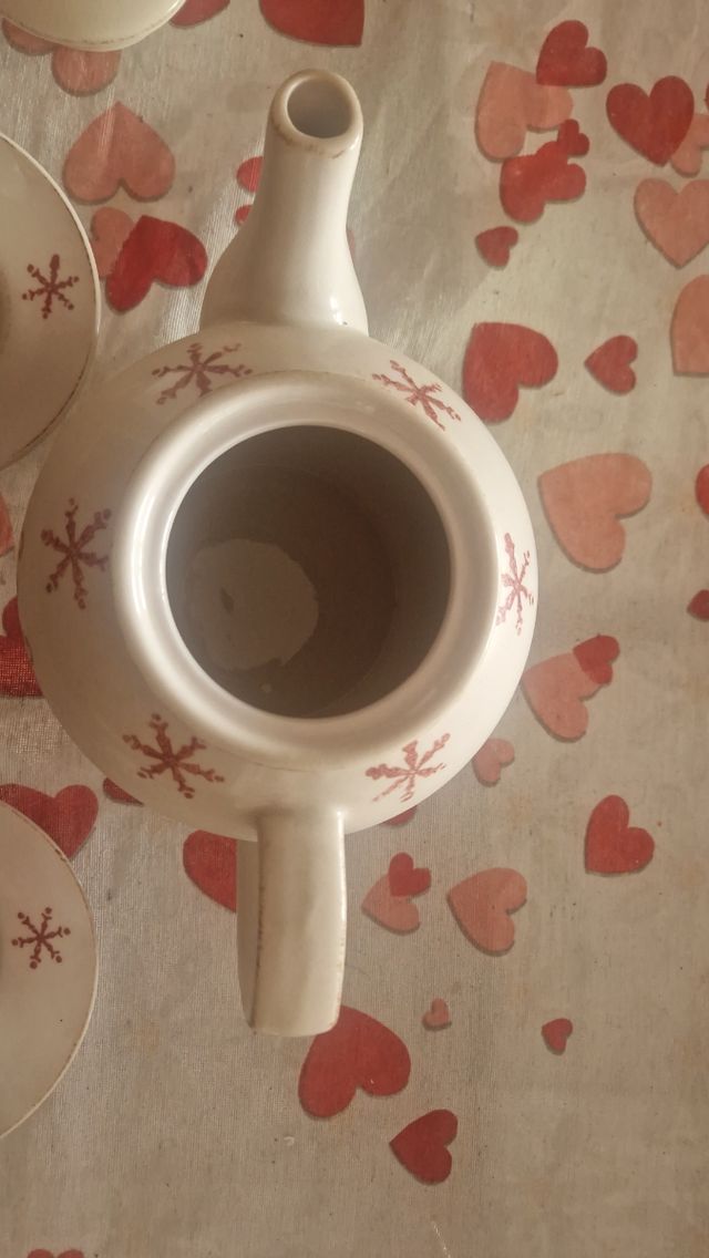 Set teiera tazzine Natale Ceramics