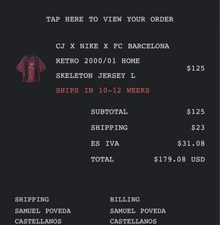 Camiseta Barça x Travis Scott Talla L original