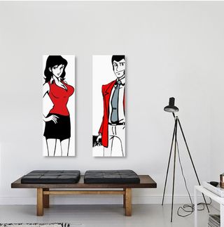 Quadri Pop Art Lupin - Margot dipinto a mano