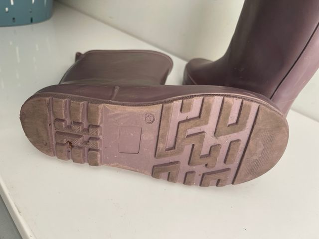 Botas lluvia niña talla 32 moradas