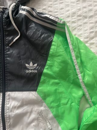Chaqueta Adidas vintage verde-gris