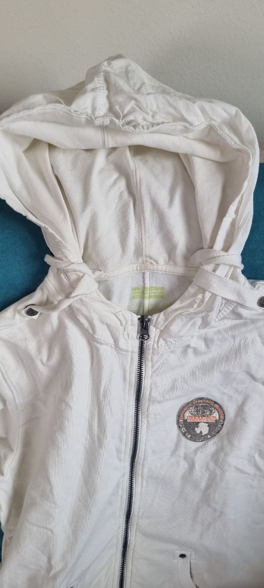 Felpa Napapijri bianca con zip