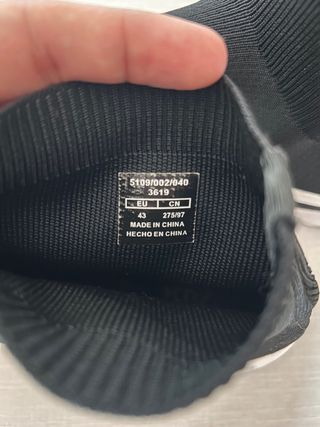 Bambas negras Zara - zapatillas calcetín
