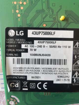 Se Vende Placa Main de TV LG