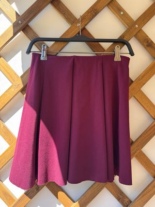 Falda midi TRF by Zara burdeos M