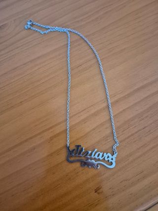 Collar de acero con nombre Itziar