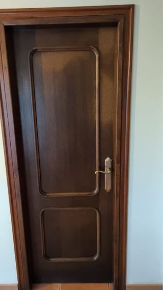 Puerta madera maciza roble