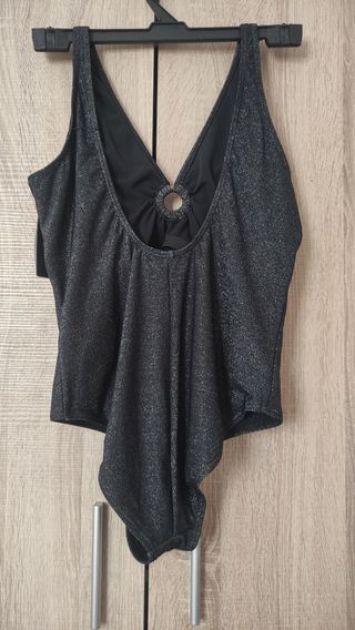 Bañador October brillo negro - M