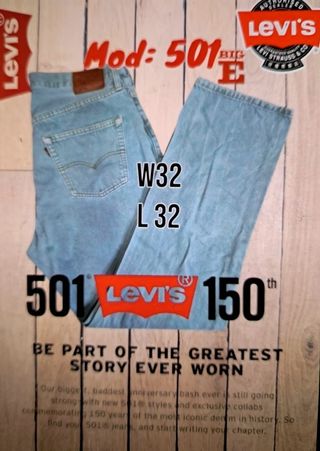 Levi's 501 W32 L32 - Vaqueros Verde