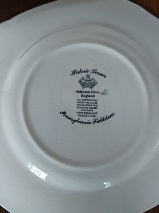 5 Platos Johnson Bros. Historic Scenes