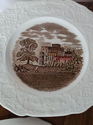 5 Platos Johnson Bros. Historic Scenes