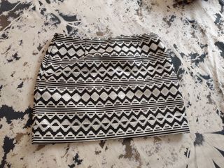 Mini Falda Blanco y Negro