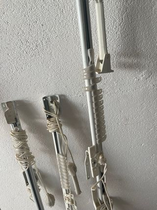 Rieles cortina blanco - 7 unidades