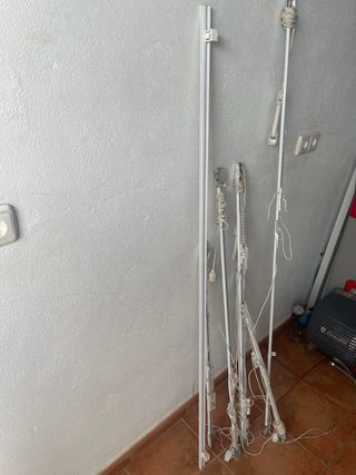 Rieles cortina blanco - 7 unidades