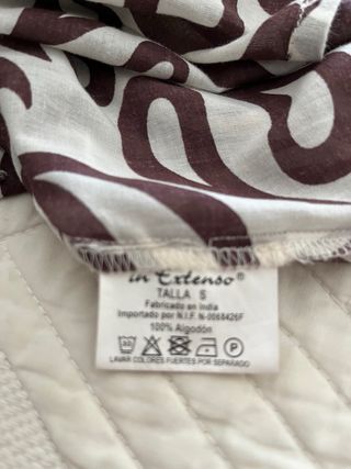 Camisa algodon estampada manga larga