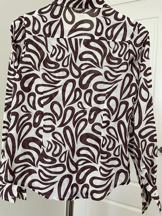 Camisa algodon estampada manga larga