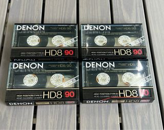 4x Fitas K7 Denon HD8/90 Lacradas