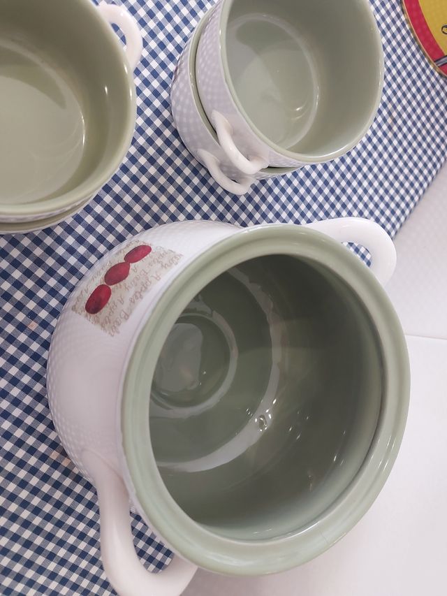 Gazpachera + 6 Cuencos Cerámica