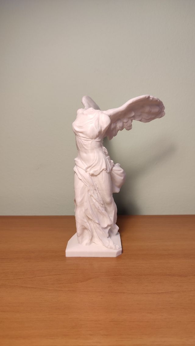 Statua Scultura Nike di Samotracia Bianco