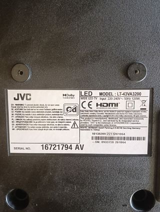 Placa base JVC + equipo sonido TV