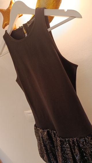 Vestido Mango lentejuelas - negro