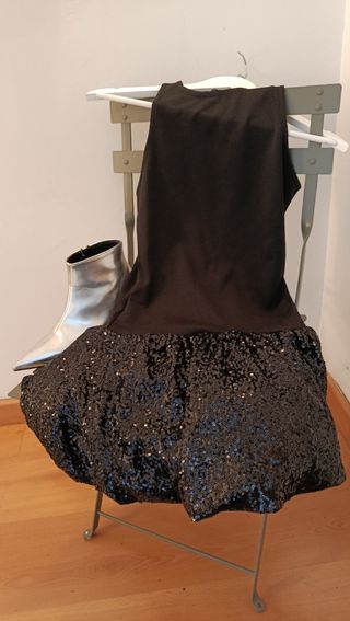 Vestido Mango lentejuelas - negro