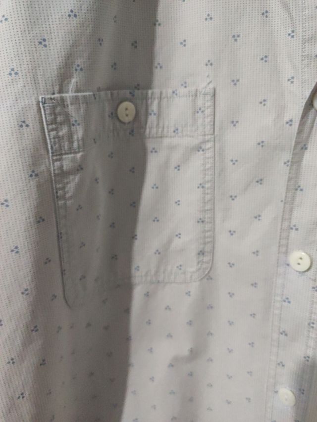 Camisa H&M beige manga larga