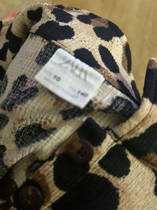 Vestido Zara niña leopardo talla 10