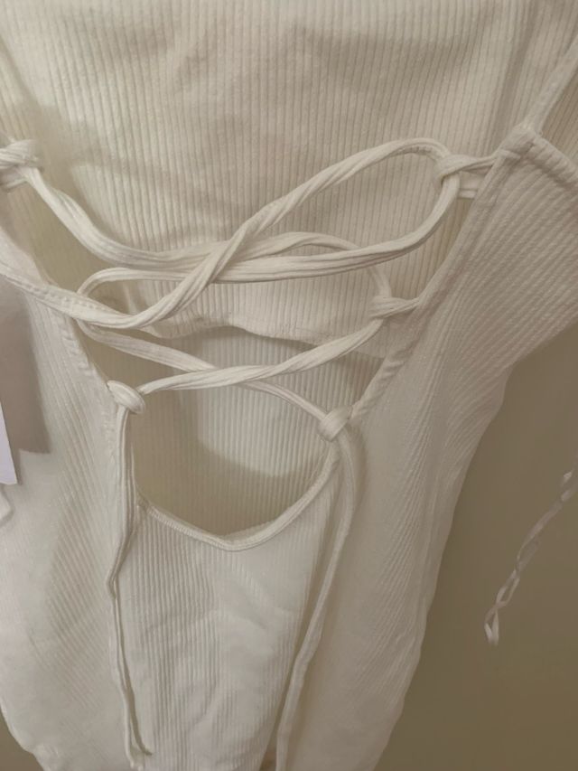 Vestito Bershka bianco tg L