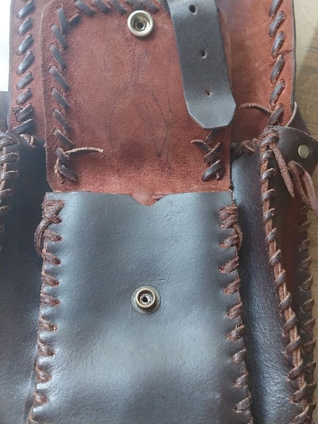 Bolso bandolera cuero marrón