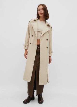 Gabardina STRADIVARIUS beige oversize L