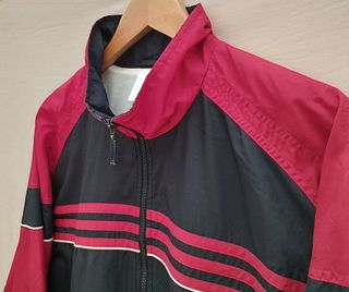 Adidas Retro Windbreaker Track Jacket Embroidered 