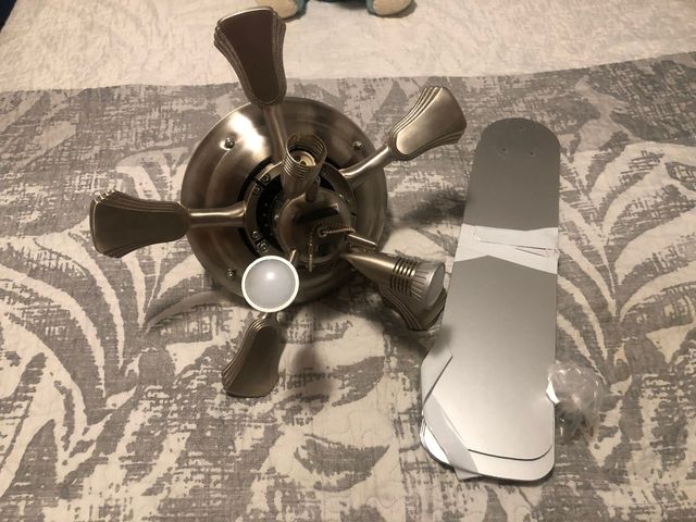 Ventilador techo plata - 5 aspas