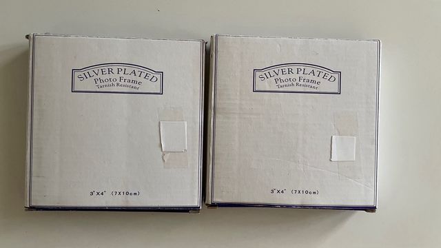 2 Marcos plata bebé 7x10cm