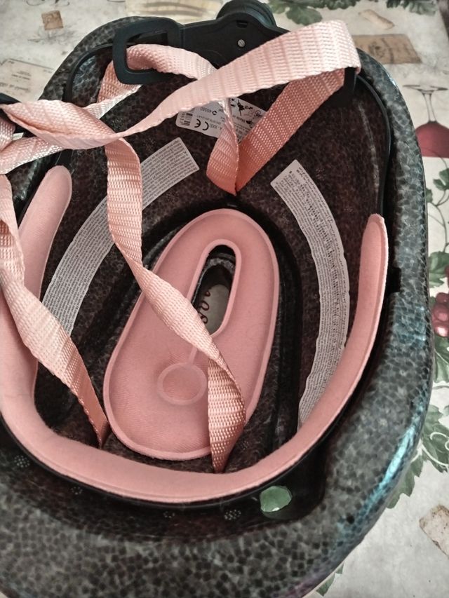 Casco, rodilleras y coderas BTWIN rosa