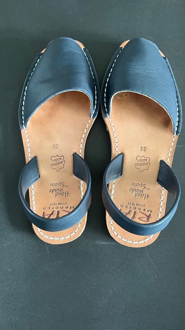 Menorquinas Piel Azul T35