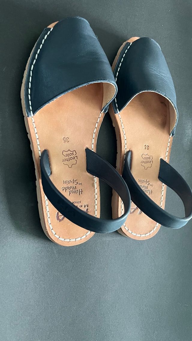 Menorquinas Piel Azul T35