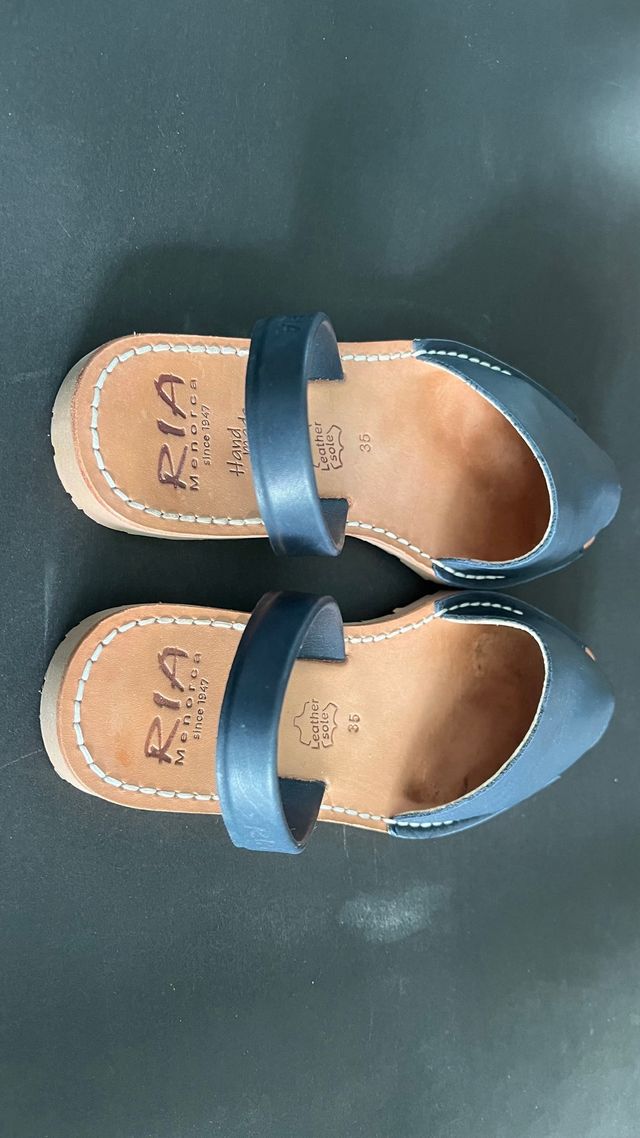 Menorquinas Piel Azul T35