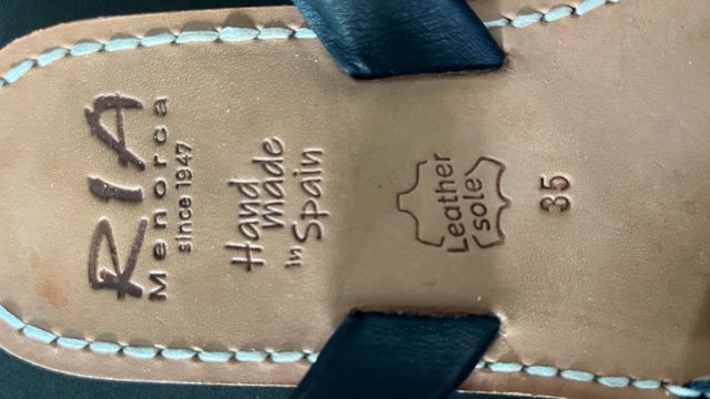 Menorquinas Piel Azul T35