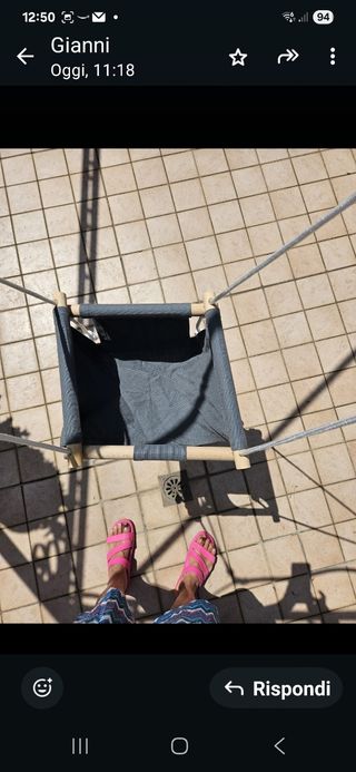 Altalena bimbi in legno