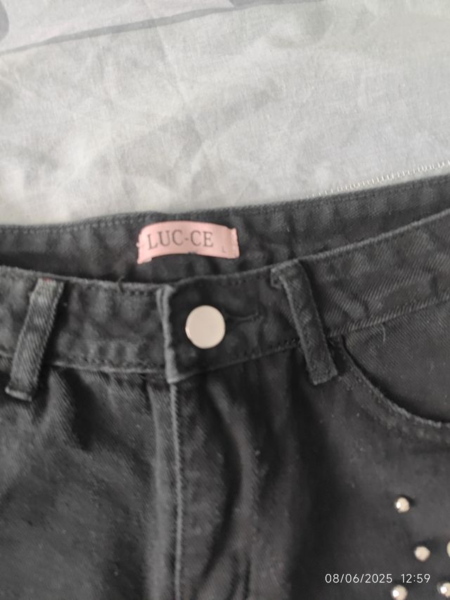 Shorts negros vaquero mujer talla M