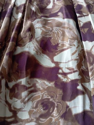 Falda Zara seda marrón beige