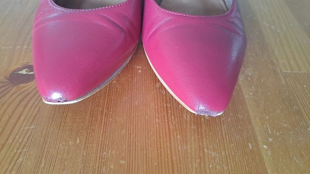 Merceditas burdeos de piel