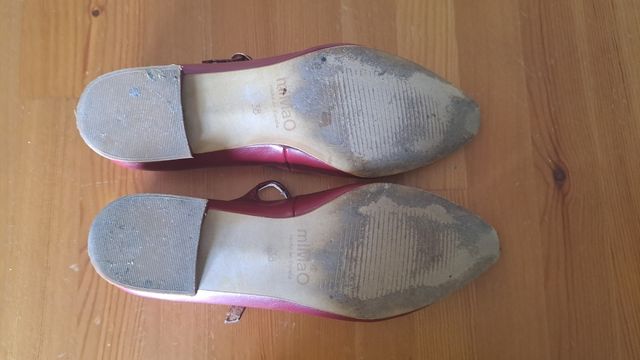 Merceditas burdeos de piel