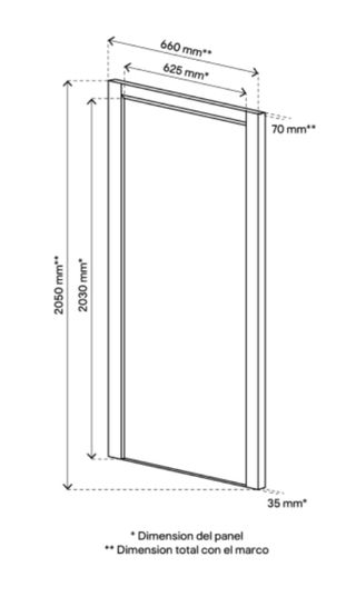 Puerta blanca lacada LOR 72.5 izq con tapajuntas