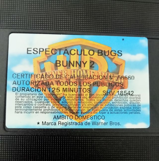 Coleccion Única de 2 Películas enVHS Bugs Bunny