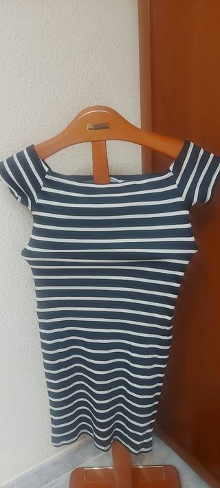 Vestido rayas blanco y negro