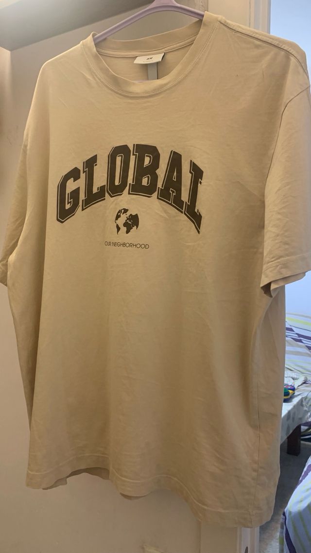 Camiseta beige H&M Global L